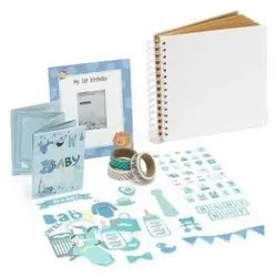 Fujifilm, Bilderrahmen, instax kit for child's 1st birthday, blue (frame, album, stickers and decorated adhesiv