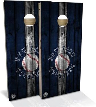 Skip's Garage New York Baseball Outdoor Cornhole Board Set