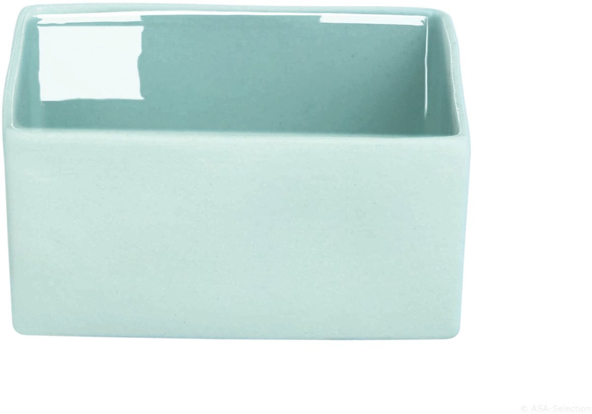 ASA Selection Cube decoratieve keramische schaal, Aqua, 4 cm