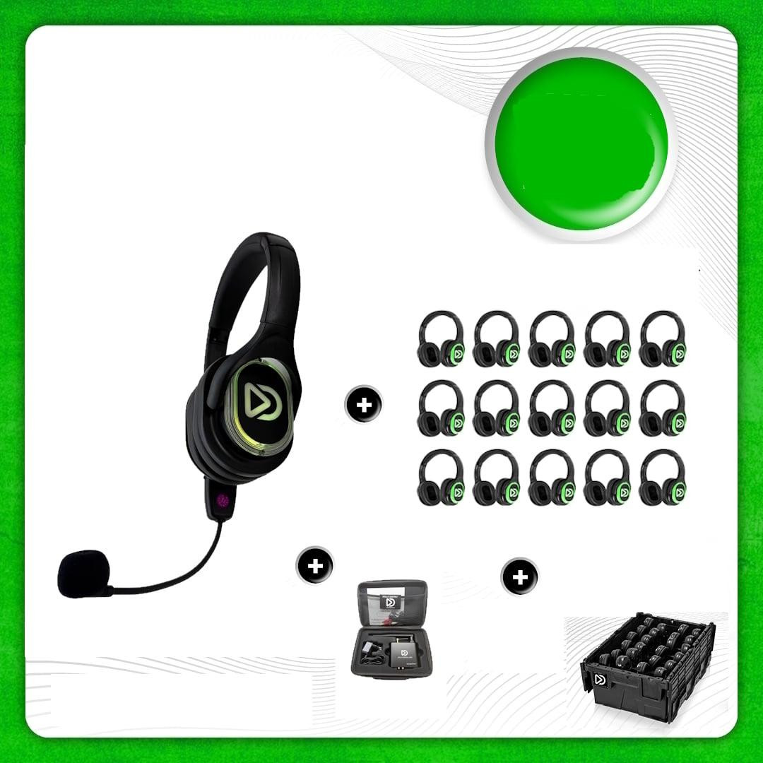 Dolly Digital Silent Disco Pro Kit RD-Pro 15 met Microfoon en Bluetooth