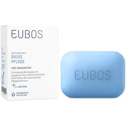 EUBOS Basis Pflege Fest Waschstück Blau 125 g