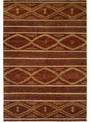 KALATY Traditional Multi-Colored Hand-Knotted Wool Area Rug
