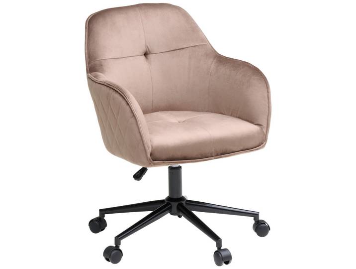 Livetastic Drehstuhl, Braun, Schwarz, Metall, Textil, Drehkreuz, 58x82x90 cm, Büromöbel, Bürostühle, Drehstuhl