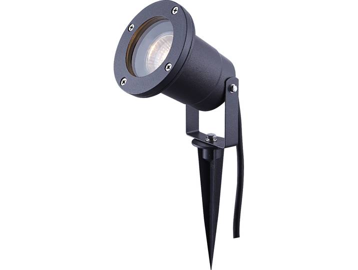 Globo Lighting Außenleuchte Aluminium Druckguss grau matt, 1x GU10