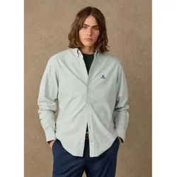 Hackett London für Herren. HM3010910 Klassisches Oxfordhemd, uni, Regular Fit, grün (XL), Lässig, Baumwolle, Langarm