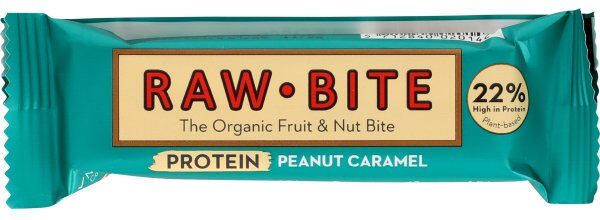 Rawbite Protein Peanut Caramel Snackbar, 45 G