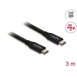 Delock Koaxiales USB 20 Gbps Kabel USB PD 3.0 60 W 3 m