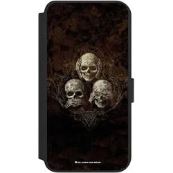 Nivocase Klapphülle für Samsung Galaxy S23+ Handyhülle aus Kunst Leder NIVOflip schwarz Art Gothic (Samsung Galaxy S23+), Smartphone Hülle, Schwarz