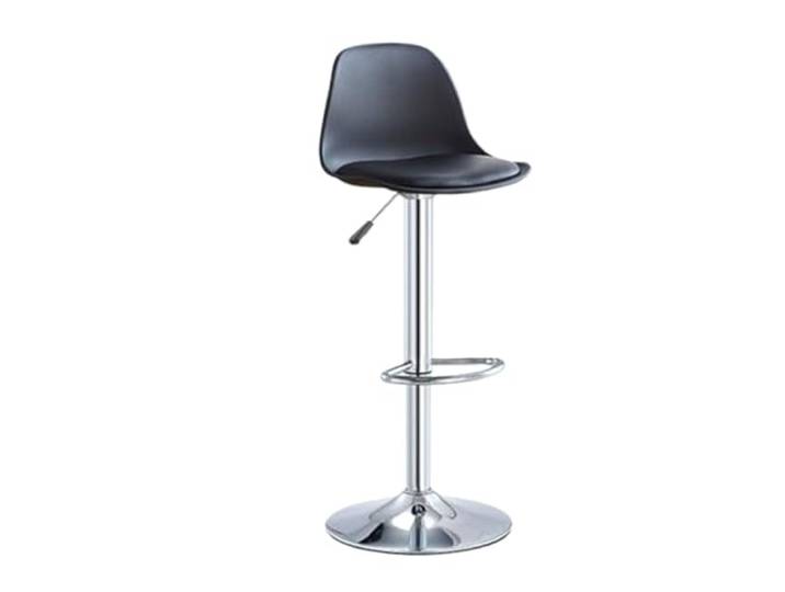 VNCdfhETs Barstuhl Hausbarhocker, Verstellbarer Stuhl, Einfacher Hocker Mit Rückenlehne Und Hohen Beinen Barhocker(Black)