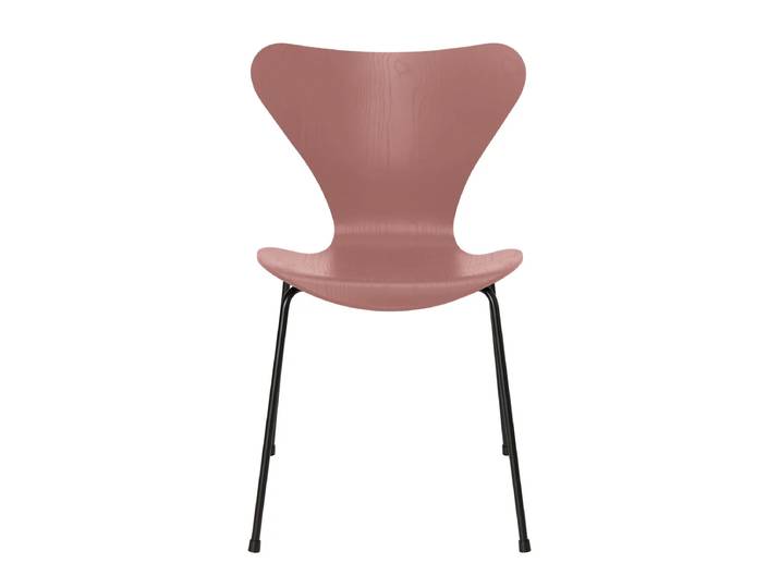 Fritz Hansen - Serie 7 Stuhl, schwarz / Esche wild rose gefärbt
