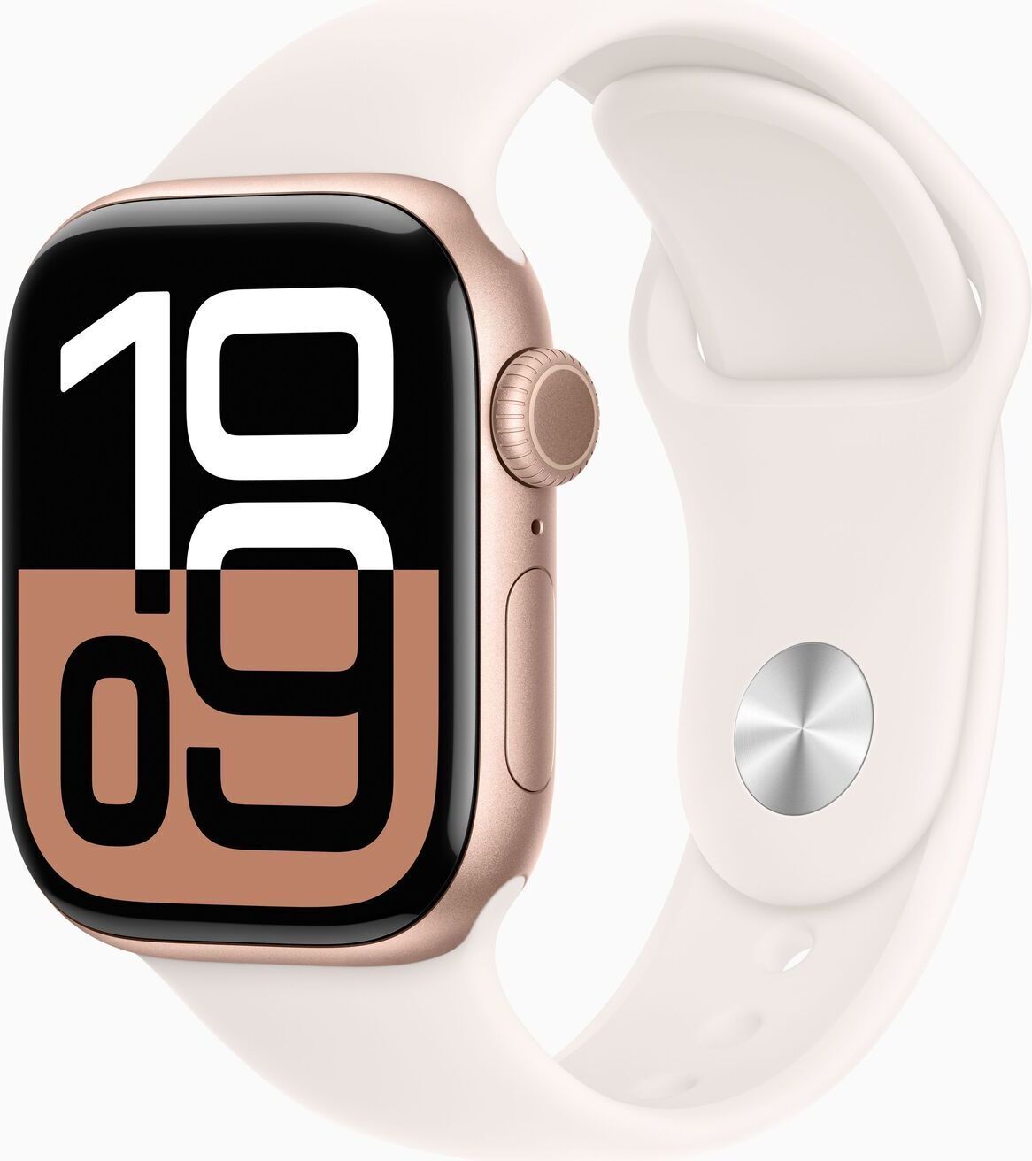 Apple Watch Series 10 Aluminium 42 mm (2024)   GPS + Cellular   Rose Gold   Sport Band M/L   Pale Pink - Refurbished