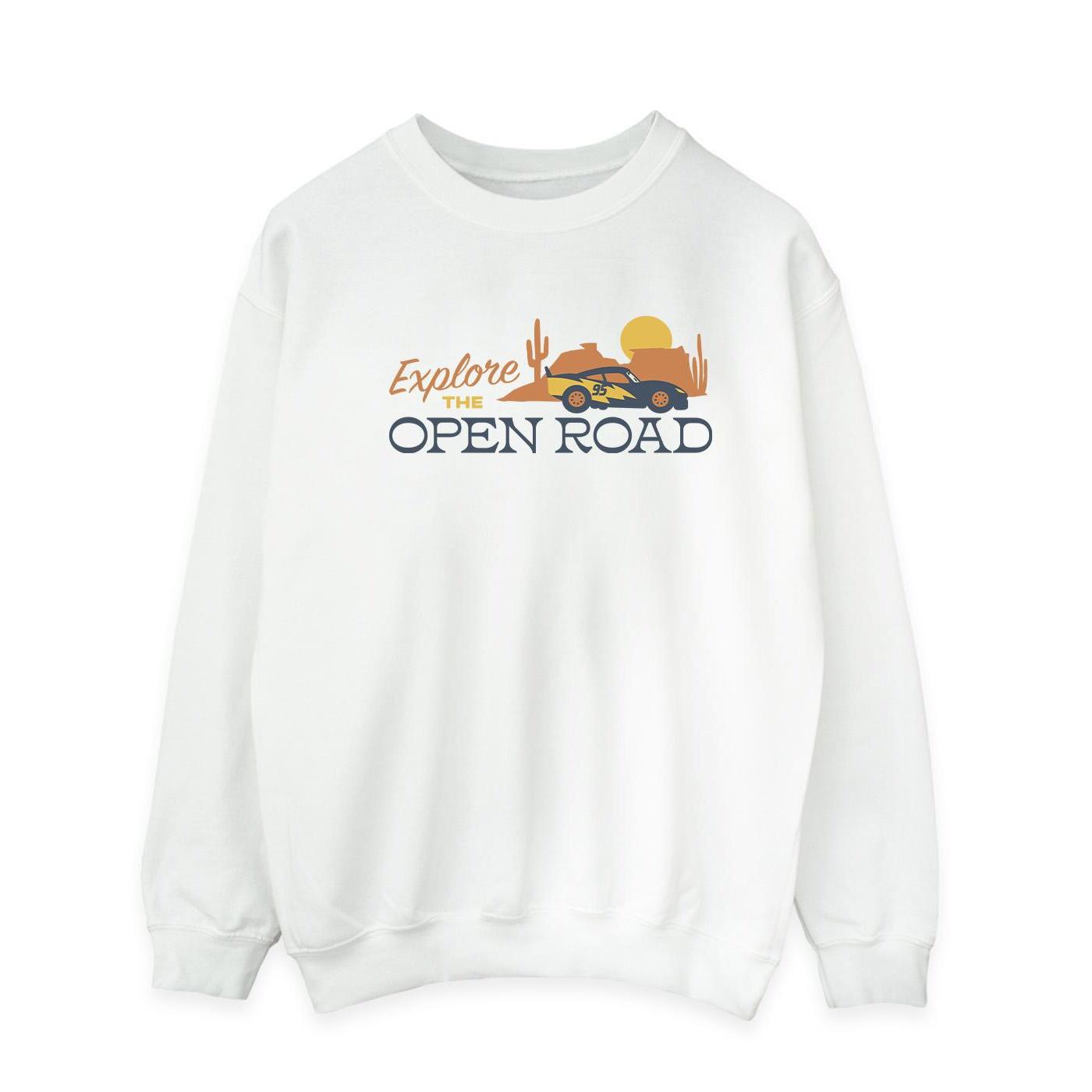Disney Heren Cars Explore The Open Road Sweatshirt (Wit)