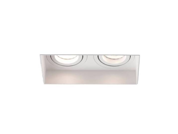 Faro Barcelona 40122 - HYDE SQ 2L Encastrable blanche carré orientable sans encadrement