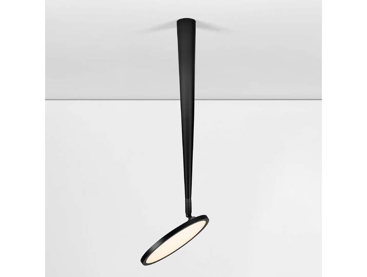 Plafonnier Ekei type A Ø 20cm Noir/Noir Aluminium LED non-remplaçables Module LED