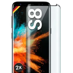 moex Curved 3D Displayglas für Samsung Galaxy S8 – Passgenaue Cover-kompatible Schutzfolie fürs Display – CurveProtect S