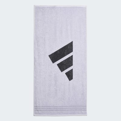 Handtuch ADIDAS PERFORMANCE "PERFORMANCE GROSS", weiß (weiß, schwarz), 1 Stk., Obermaterial: 100% Baumwolle, Handtücher, mit großformatigem Design