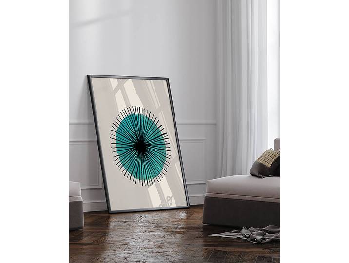 Bild Abstract Pupil Buche Massiv, lackiert Acrylglas Multicolor 73 x 93cm