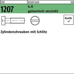 Zylinderschraube ISO 1207 Schlitz M2,5x 30 4.8 galv.verz. 2000Stück