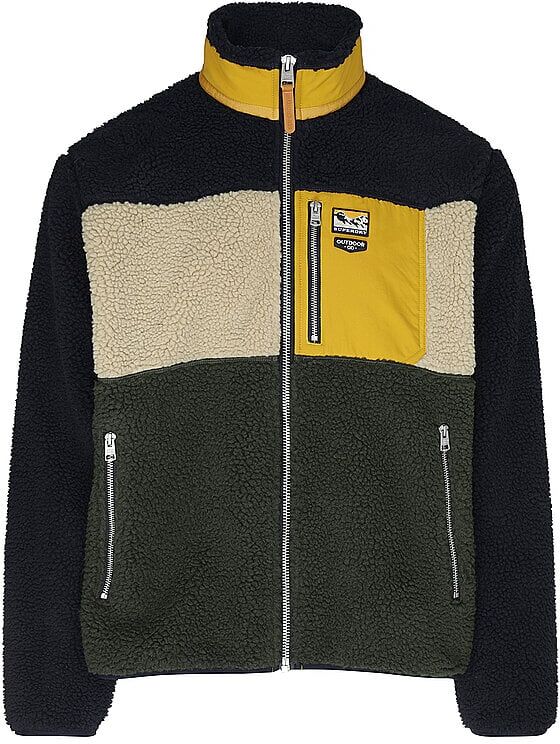 SUPERDRY Herren Fleecejacke Colour Block Retro dunkelblau   S M
