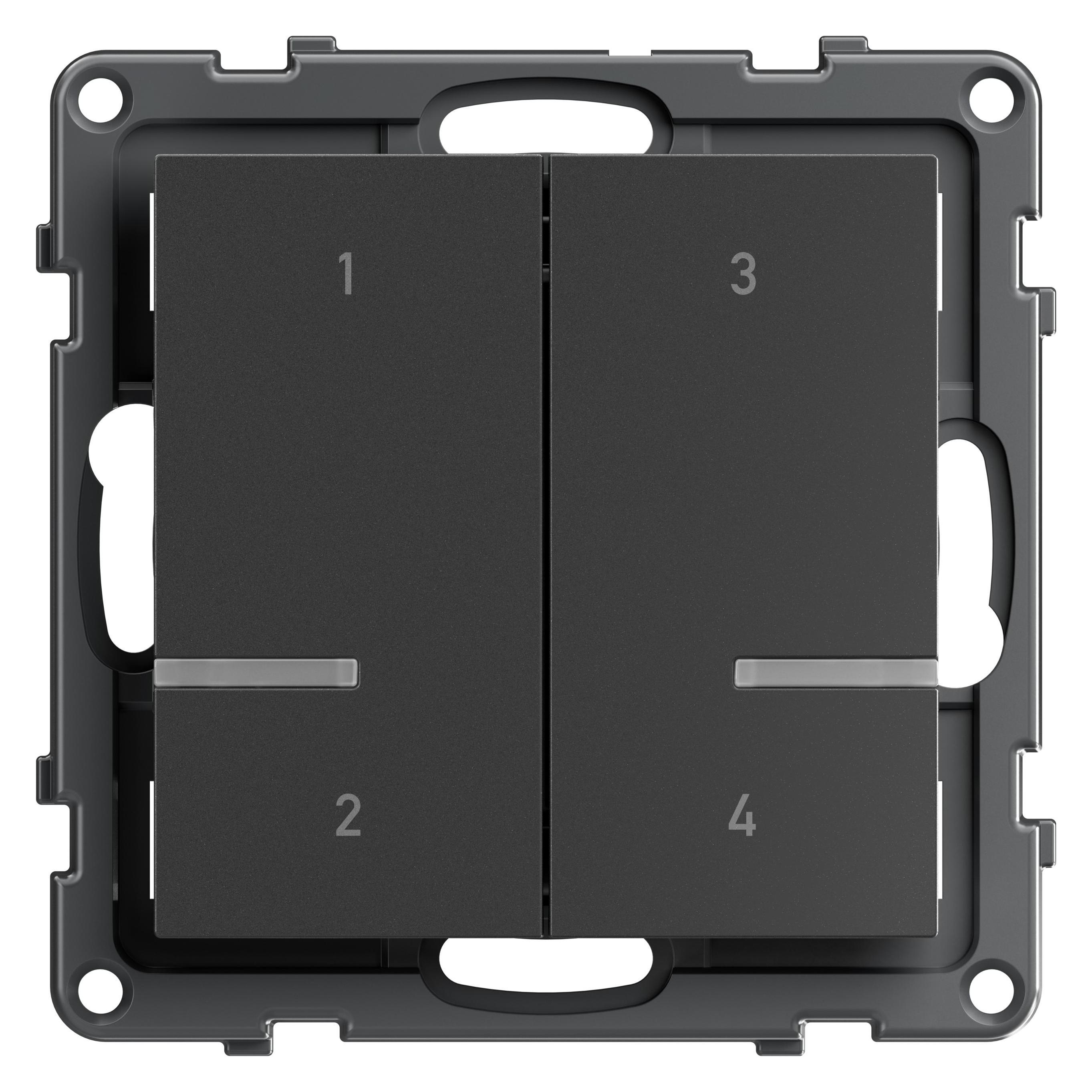 Legrand Seano with Netatmo 765935 Szenentaster 4-fach Anthrazit (765935)