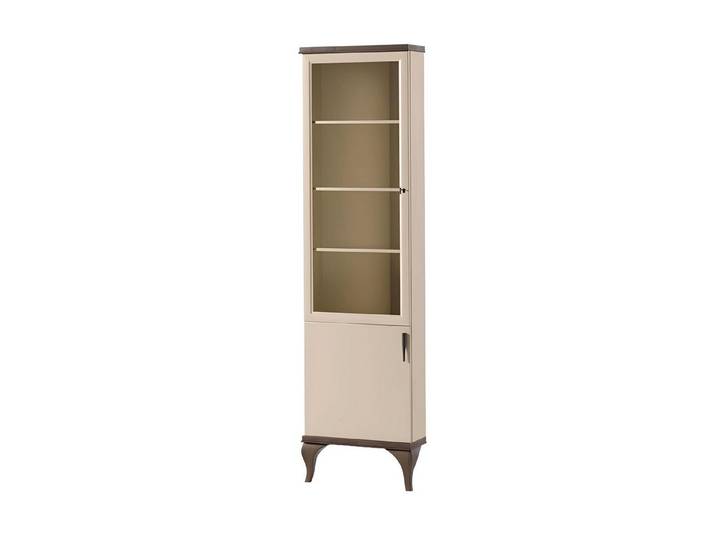 Xlmoebel Eckvitrine Eckschrank mit Glasfront und Ablagefächern in elegantem Design (Eckvitrine) Hergestellt in Europa