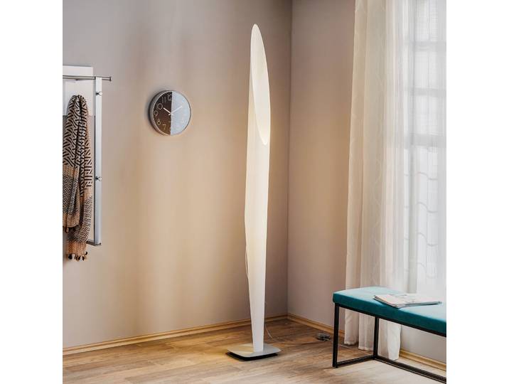 Shakti 200 Stehleuchte White/Satin - KDLN - Schlafzimmer - Design - Kunststoff - Einflammig