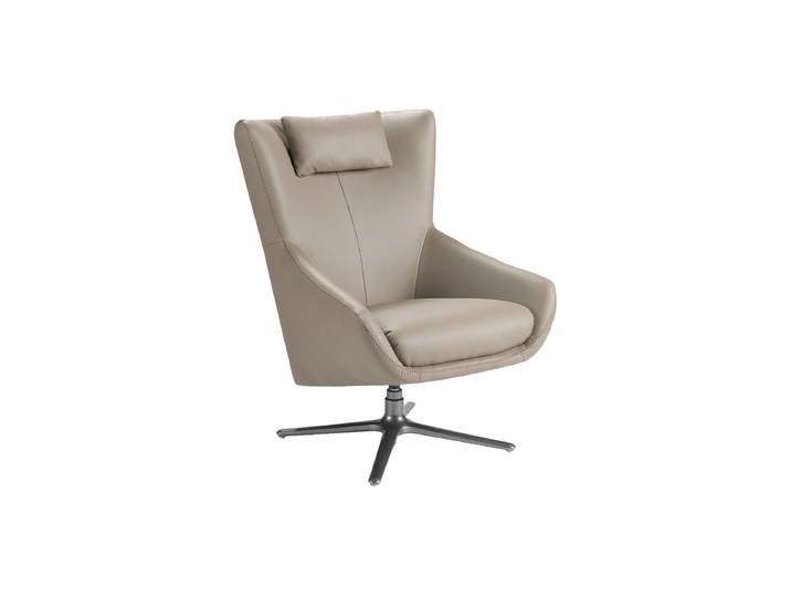 Drehbarer Design Sessel „Olivier“ Leder Angel Cerdá