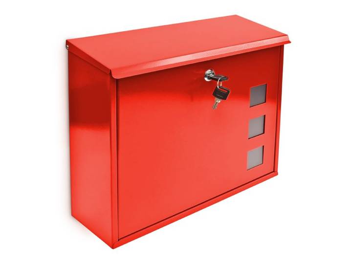 Relaxdays Briefkasten Metall 3 Fenster Farbauswahl