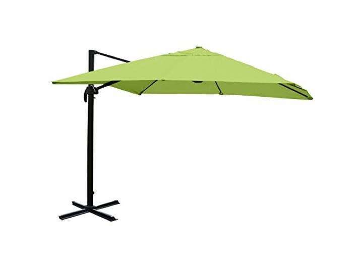 Mendler Gastronomie-Ampelschirm HWC-A96 3x3m Polyester/Alu - grün