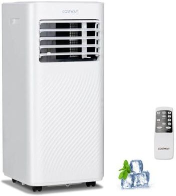 Costway 4-in-1 8000 BTU Air Conditioner with Cool Fan Dehumidifier and Sleep Mode-White