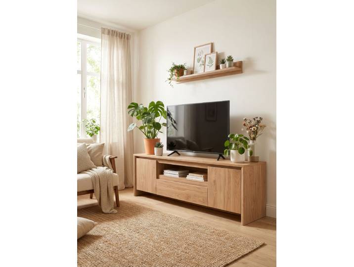 TV-Lowboard Spanplatte, beschichtet Braun 164 x 59 x 40cm