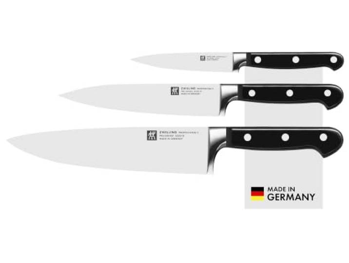 ZWILLING Professional S Messerset ohne Block 3-teilig, Made in Germany Rostfreier Spezialstahl, Geschmiedet, Eisgehärtete Klinge