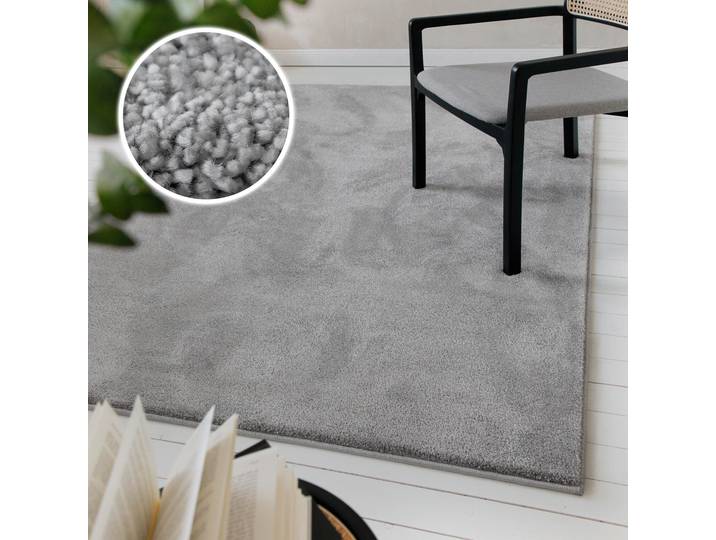 GOODproduct Lisbea rechteckig 17 mm Höhe moderner dichter weicher Kurzflorteppich, Wohnzimmer, Schlafzimmer