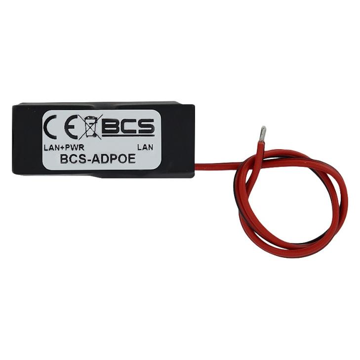 BCS BCS-ADPOE PoE-Adapter 10/100Mbps mit Stromversorgung bis zu 58VDC (BCS-ADPOE)