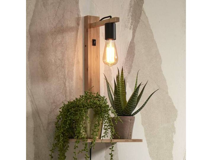 Good & Mojo Wandleuchte Flores, Holz hell, für Wohn- / Esszimmer, Bambus