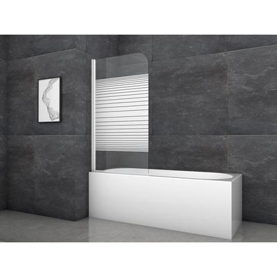 Badewannenfaltwand MARWELL "Pulse 1", transparent, B:40cm H:80cm T:10cm, Duschwände, mit Aluminiumprofil