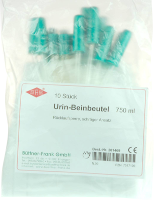 Büttner-Frank GmbH URIN BEINBEUTEL 750 ml Rückl.Sp.m.Abl.schräg 10 St 07517120
