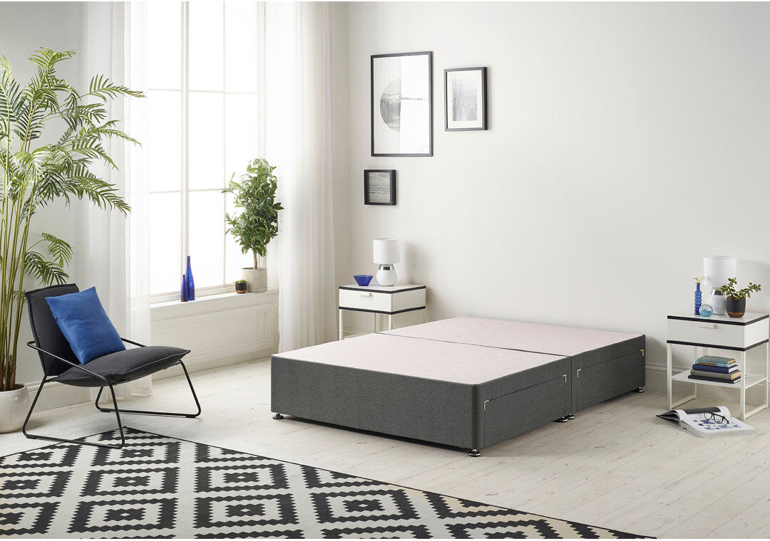 Ebern Designs Dennishia Divan Bed Grey Double (4'6)