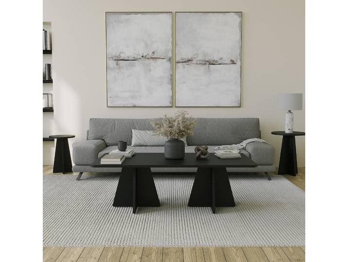 Skye Decor\, Champignon - Noir\, Couchtische\, Schwarz\, 120 x 40 x 60 cm