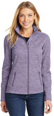 Port Authority L231 Women's Digi Stripe Fleece Jacket in Purple size 4XL