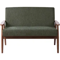 SOFA 2-Sitzer Dunkelbraun/Grün Esrum