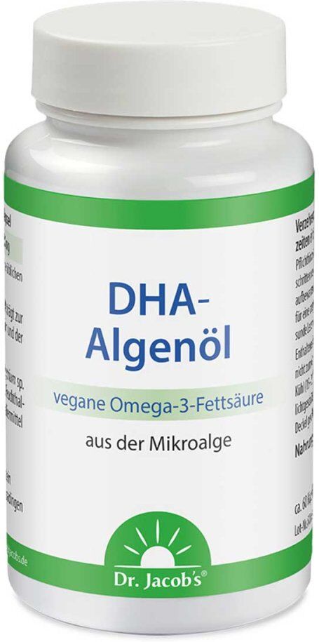 Dr. Jacob's DHA-Algenöl Kapseln Omega-3-Fettsäuren vegan 60stk