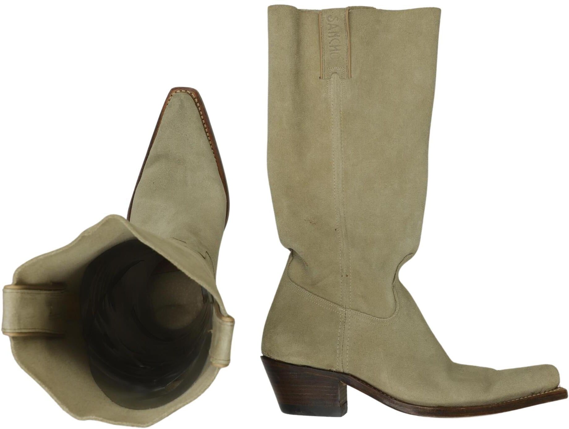 Sancho Boots Damen Stiefel, Beige, Gr. EU 38, kein / Etikett - Second Hand