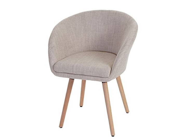 Mendler Chaise de Salle à Manger Malmö T633 - Tissu\, crème/Gris