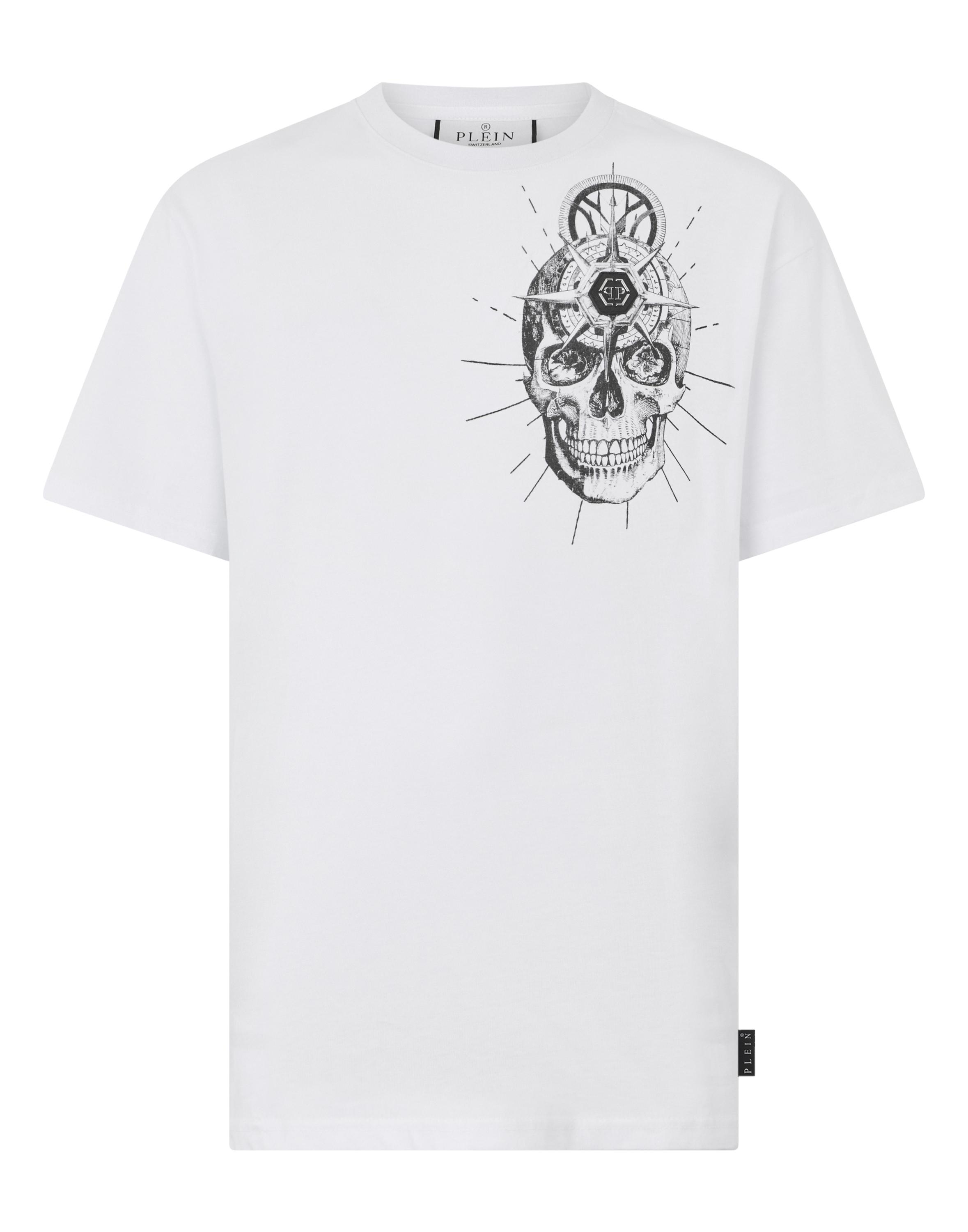 Round Neck T-Shirt Skull Tattoo