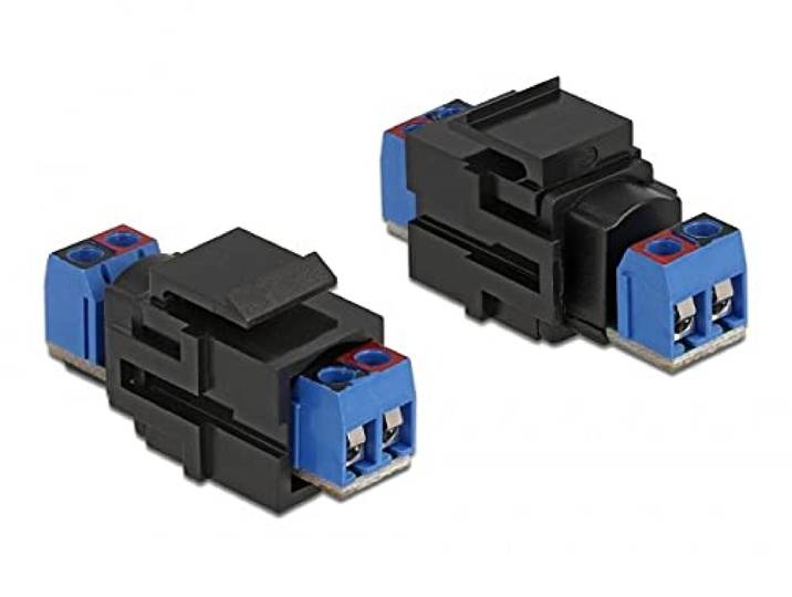 Delock Keystone Module 2 Pin Terminalblock > Terminalblok zwart