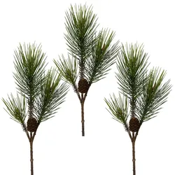 CREATIV green künstliche Pflanze Kiefernzweig, 64cm, grün, 3er Set