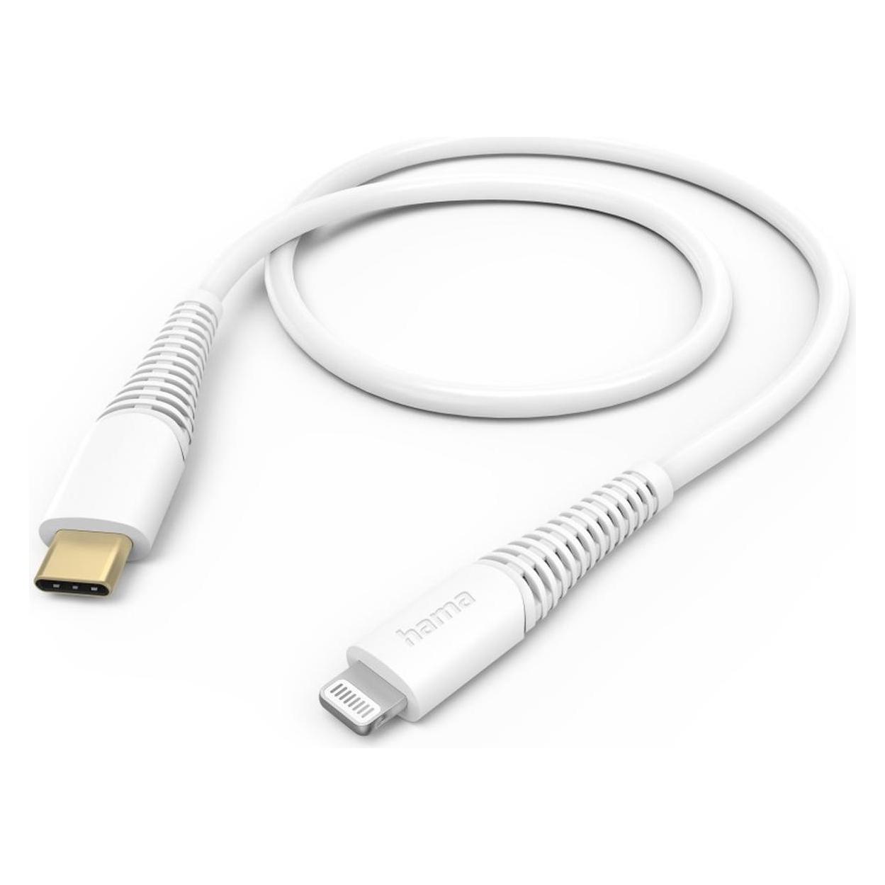 Hama USB-Kabel, USB-C - Lightning, 1,5 m, Weiss (1.50 m, USB 2.0) (00201603)