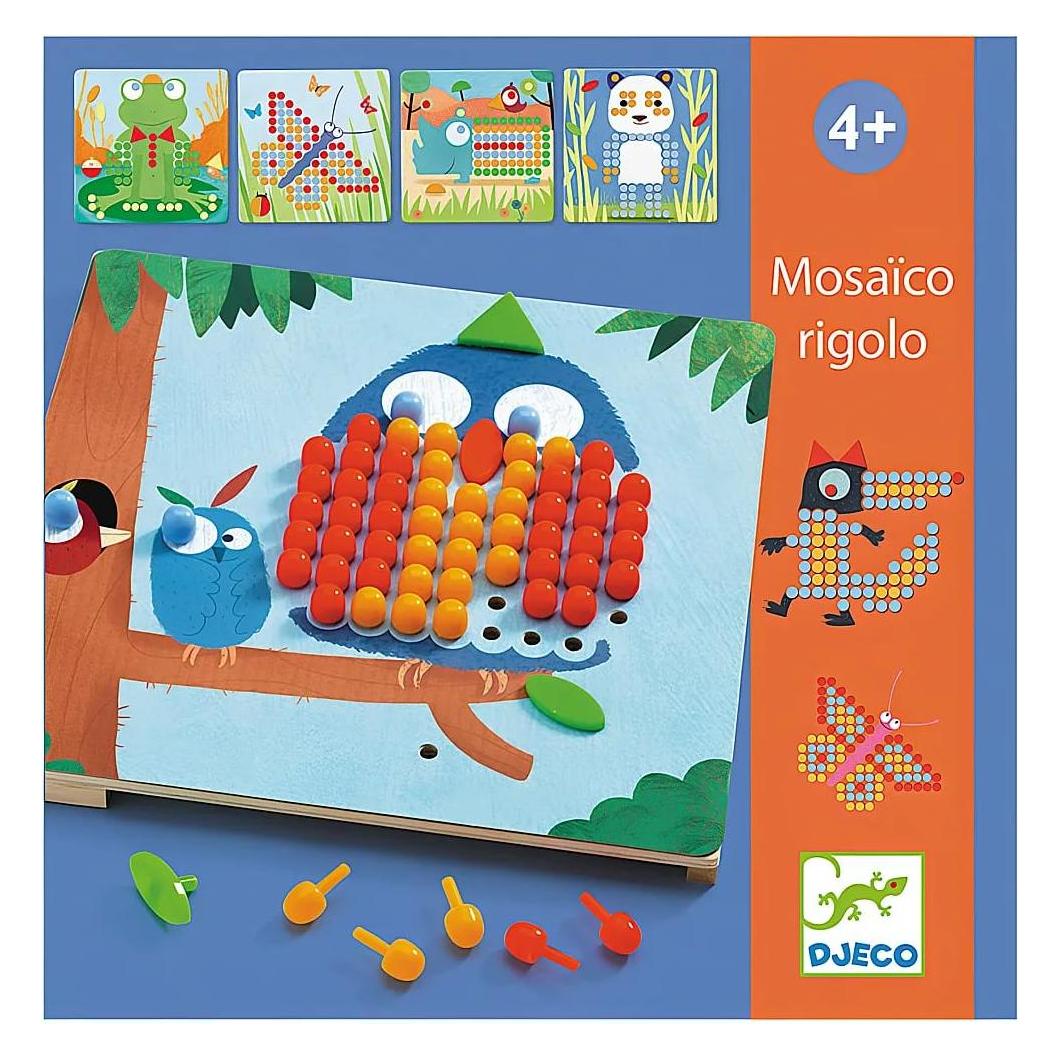 Djeco Lernspiel Mosaico rigolo (mult) (Italienisch, 4 - 5 Jahre) (5408136)