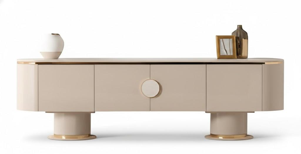 Elegante minimalistische salontafel met gouden details van JVmoebel